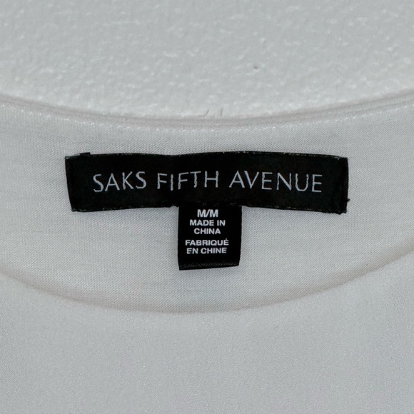 Saks Fifth Avenue Asymmetric Hem Sleeveless Blouse White - Picture 8 of 10